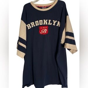 All BKLYN Brooklyn Embroidered Mens Athletic Style Tee Size XXL